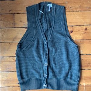 BCBG Olive Green Utility Styled Vest
